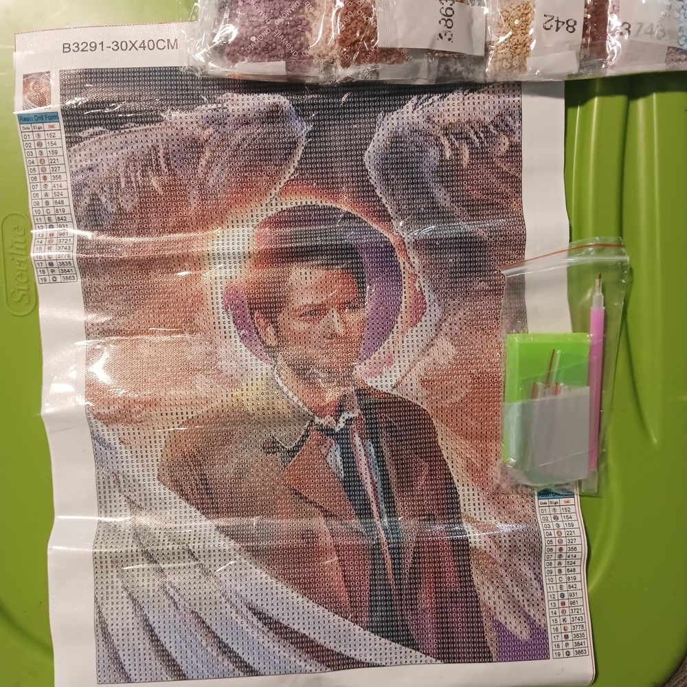Supernautral CASTIEL, Angel, Diamond Art Painting Kit 30x40 - Picture 2 of 6